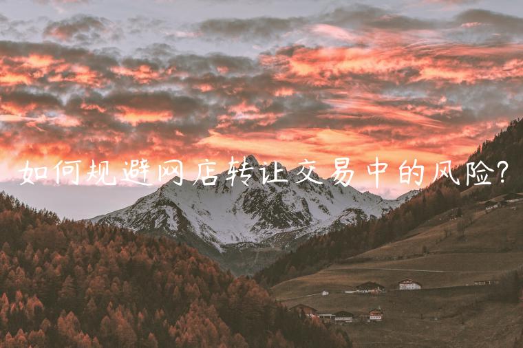 如何規(guī)避網(wǎng)店轉(zhuǎn)讓交易中的風(fēng)險(xiǎn)?